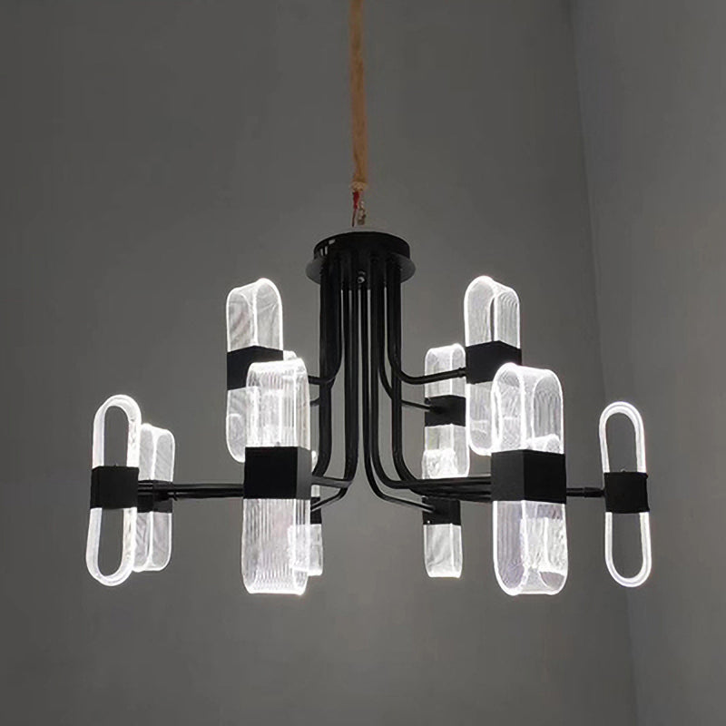 Lustre design avec abat-jours ajustables et en transparents Nevis