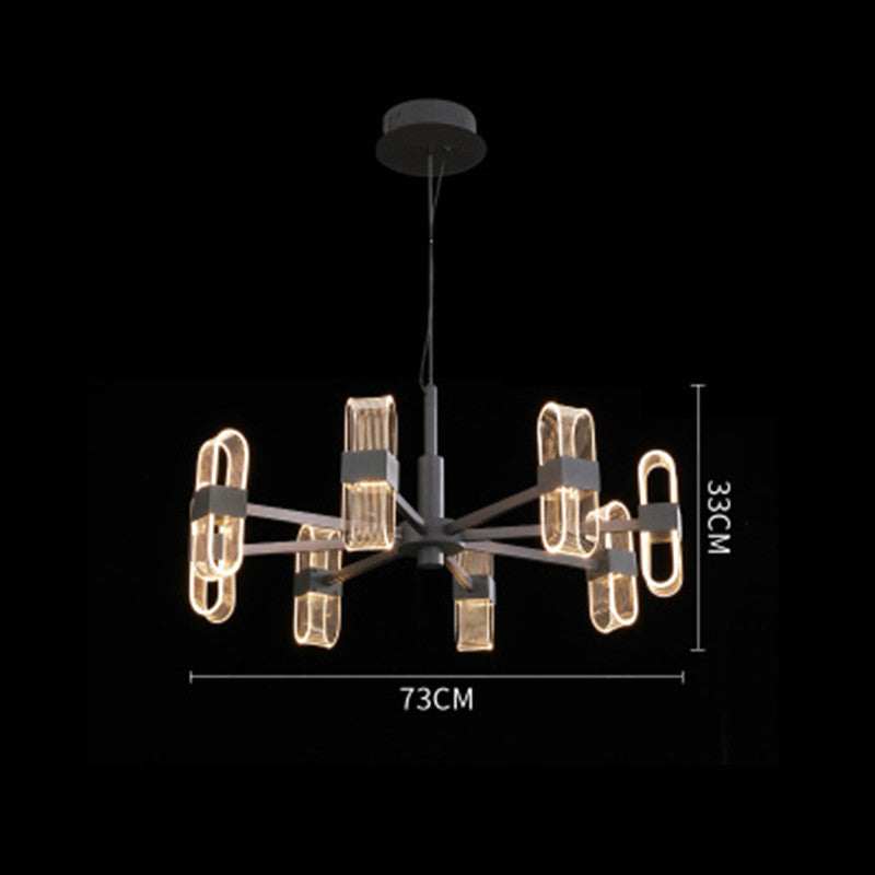 Lustre design avec abat-jours ajustables et en transparents Nevis