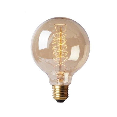 Ampoule boule à incandescence filament spiral vintage 40W Edison