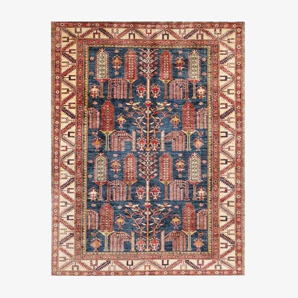 Tapis persan rectangle au style dirouz G - vue 2 sur 2