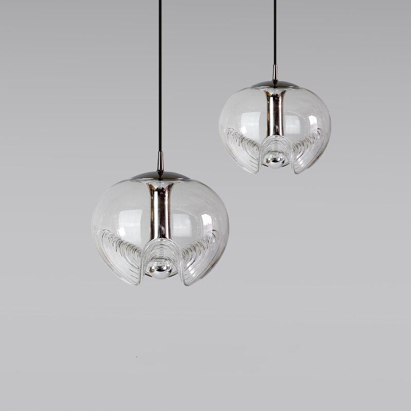 Suspension design avec abat-jour en verre original Janice - vue 4 sur 7