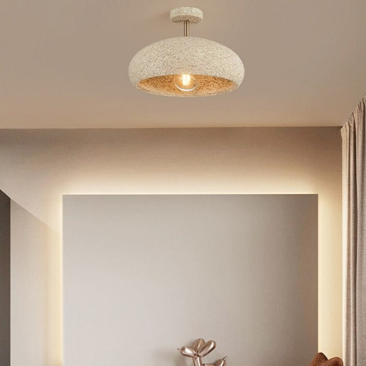 Plafonnier moderne avec abat-jour style pierre Kery