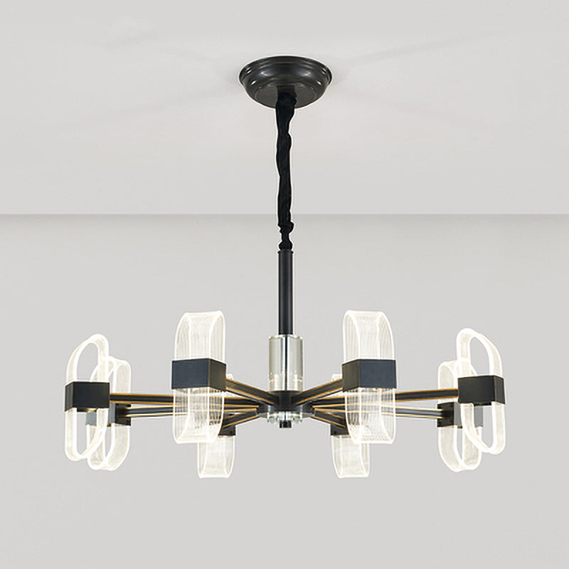 Lustre design avec abat-jours ajustables et en transparents Nevis