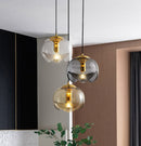 Suspension design avec abat-jour en verre original Janice