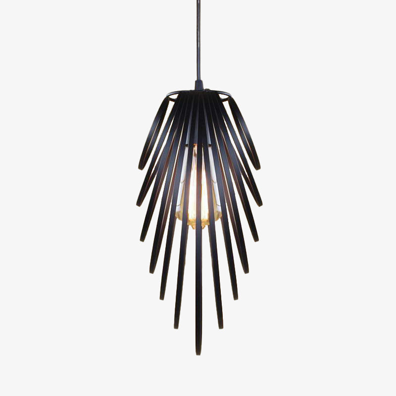 Suspension moderne style plume métallique Pukpero