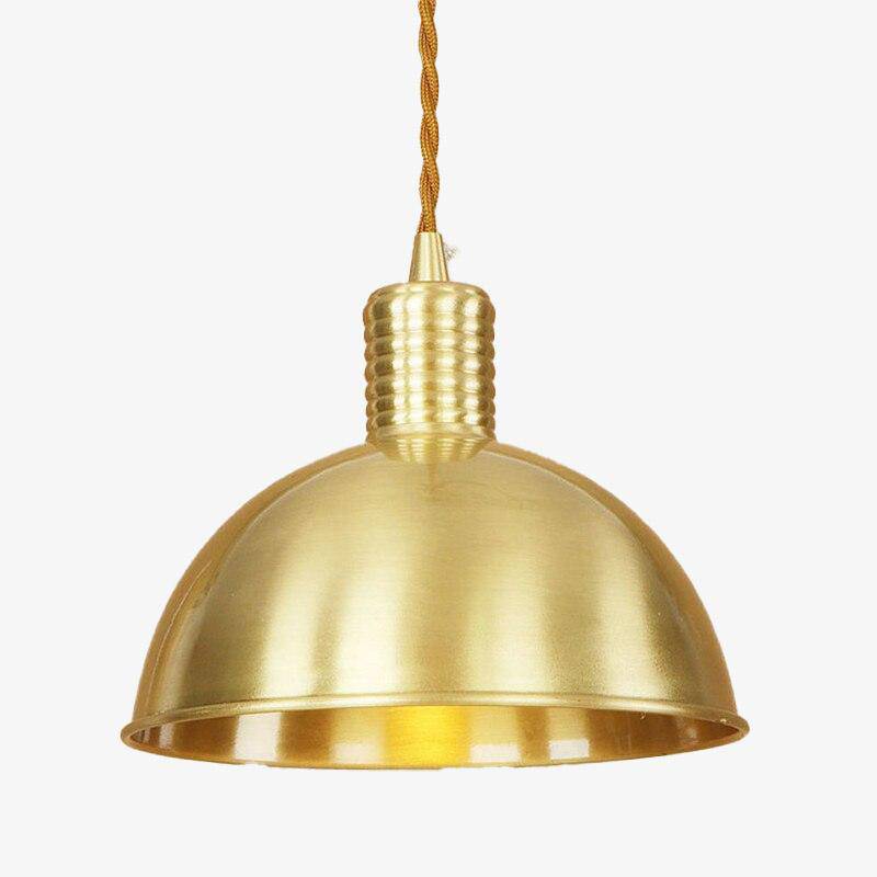 Suspension demi boule dorée retro Coffee