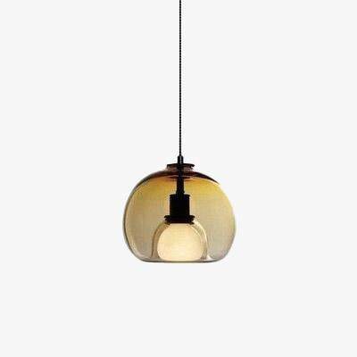 Suspension design LED boule en verre fumé Hang