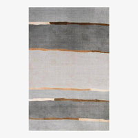 Tapis rectangle moderne gris et doré Luxury