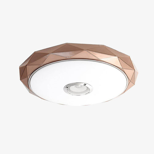 Plafonnier LED rond géométrique rose gold dimmable