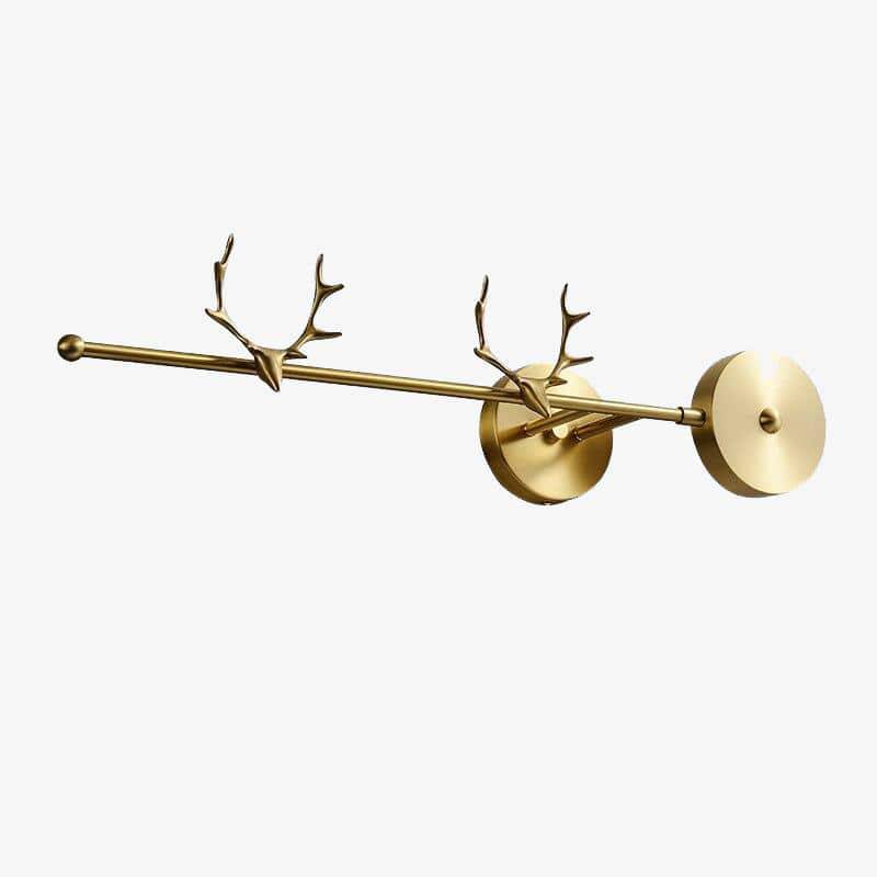 Applique murale design LED avec bois de cerf doré