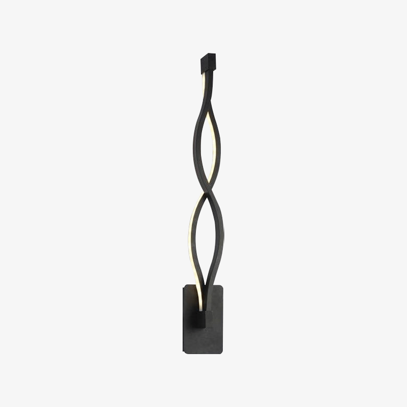 Applique murale design LED avec courbes en métal Sconce