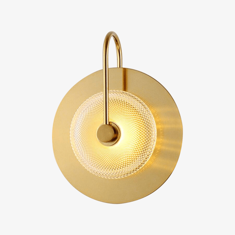 Applique murale design LED avec des formes circulaires en fer forgé