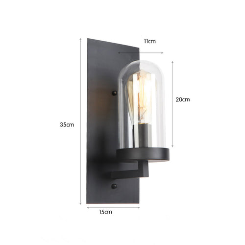 Applique murale en verre arrondi American Loft