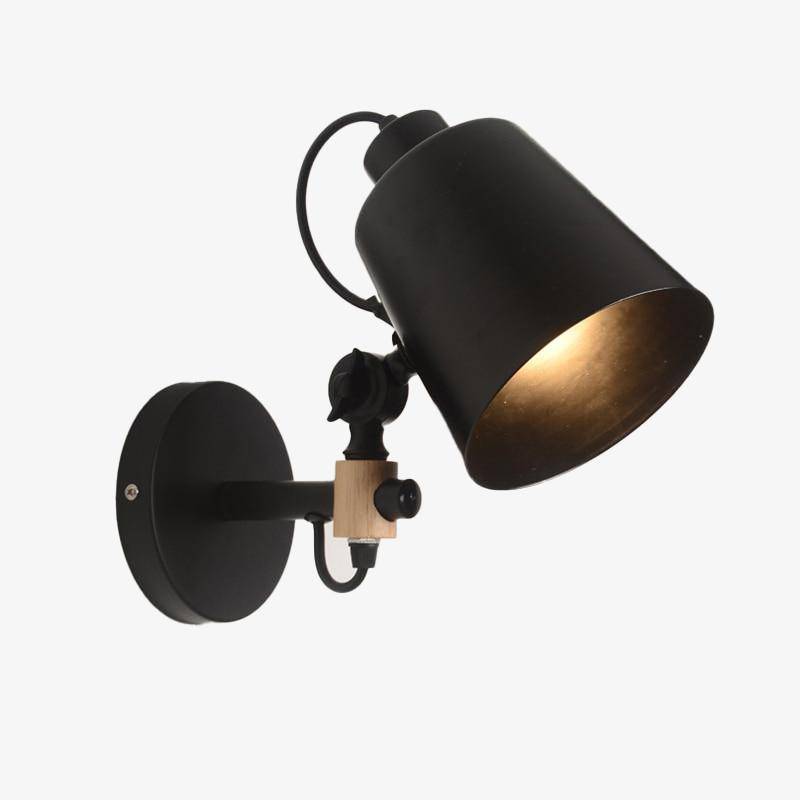 Applique murale industrielle à LED avec abat-jour en métal design Loft