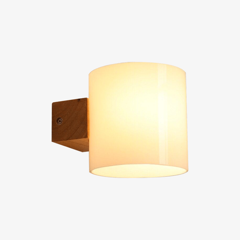 Applique murale LED en bois et verre Room