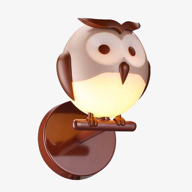 Applique murale LED en forme de hibou Cartoon - vue 2 sur 4