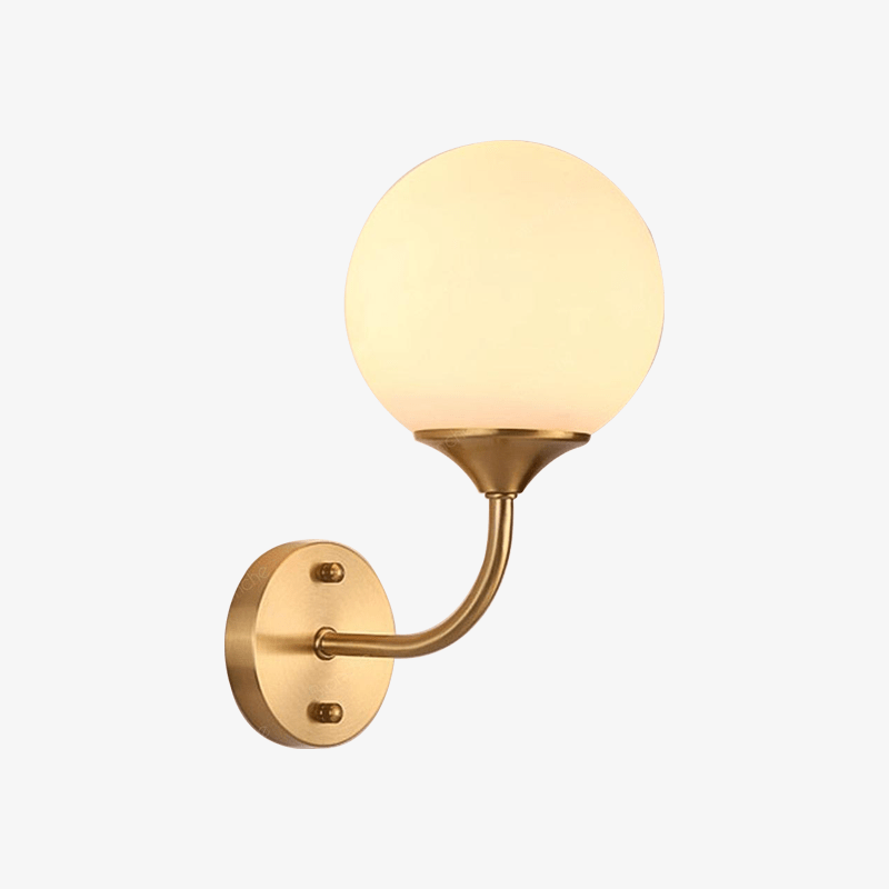 Applique murale moderne LED avec boule en verre Cooper