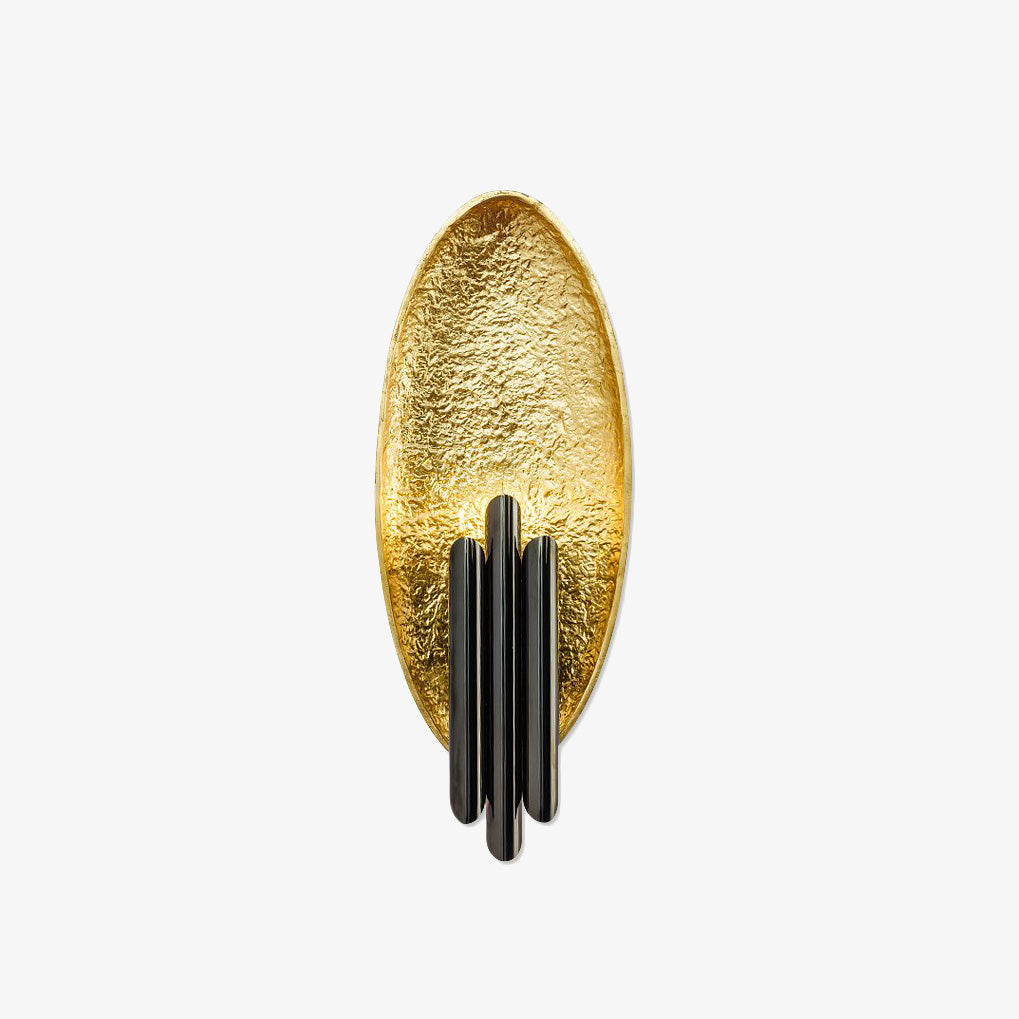 Applique murale moderne LED ovale avec tubes dorés Avery - vue 9 sur 10