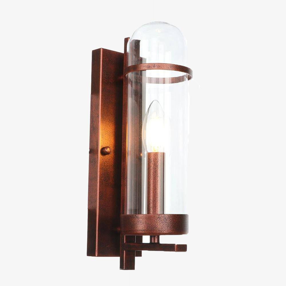 Applique murale rétro LED en métal avec ampoule en verre style industriel