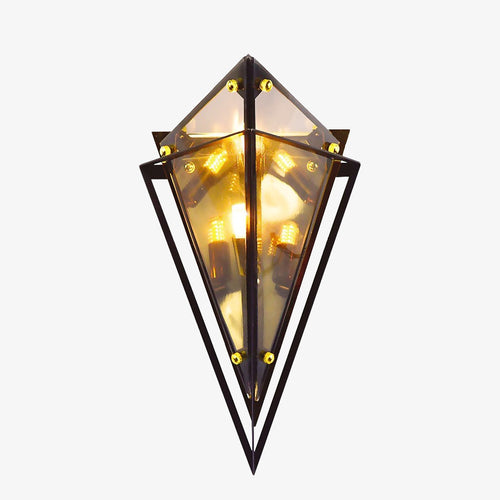 Applique murale rétro LED en verre fumé Klais