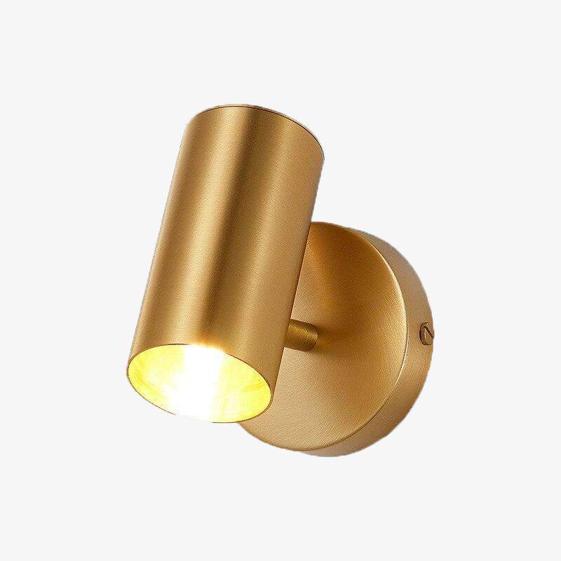 Applique murale spot dirigeable à LED doré