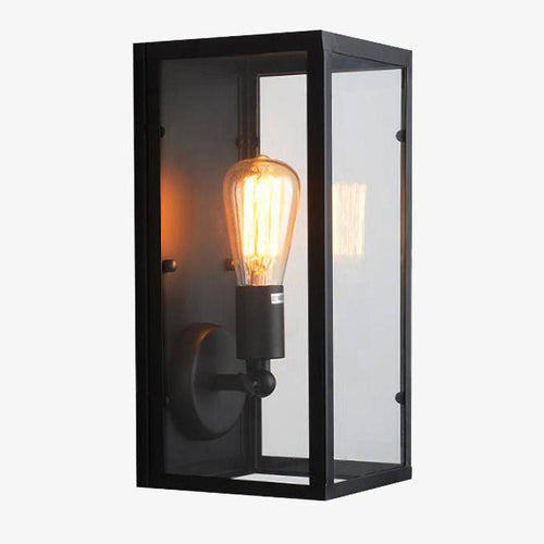 Applique murale Vintage avec cache en métal et verre