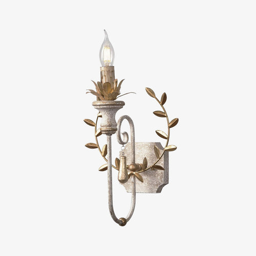 Applique murale vintage classique bougeoir en bois Hylena