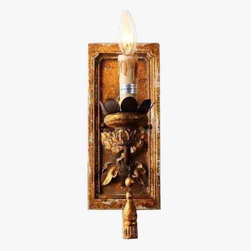 Applique murale vintage en forme de bougie Wella