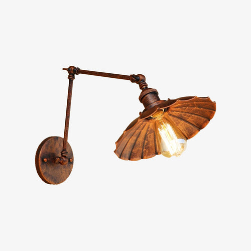 Applique murale vintage LED avec abat-jour plat reglable Ylona