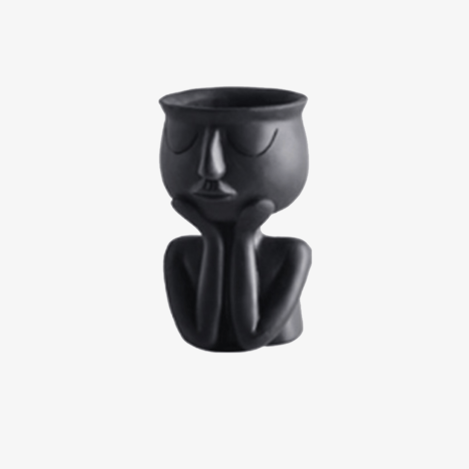 Vase statue en résine colorée Creative - vue 2 sur 7