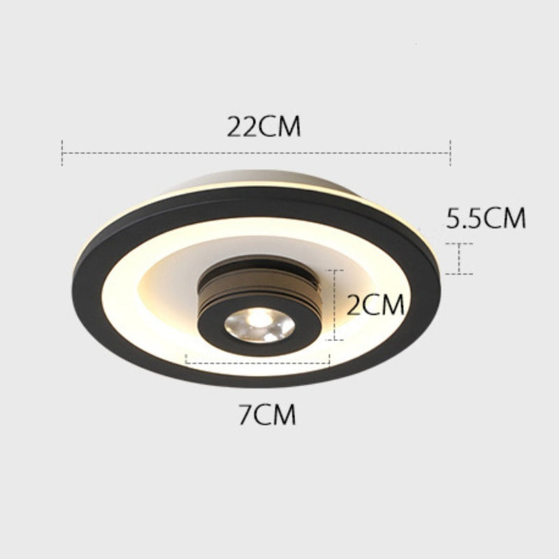 Plafonnier design LED avec spot réglable et base lumineuse Wrenn