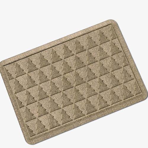 Paillasson rectangle sapins aux bordures arrondies