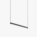 Suspension moderne LED allongée noire Loft