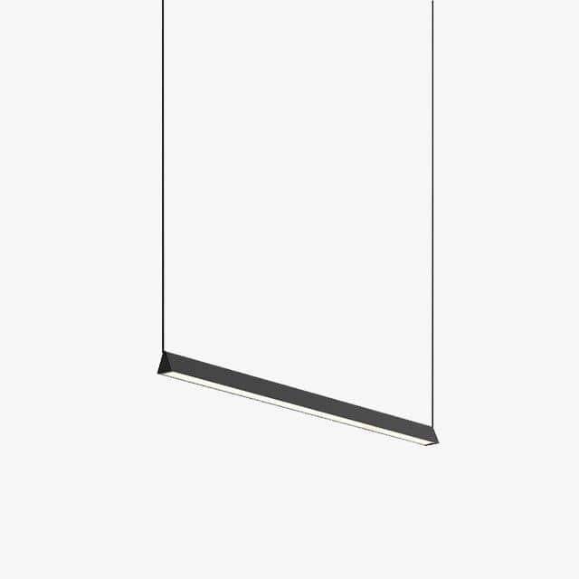 Suspension moderne LED allongée noire Loft