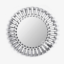 Grand miroir rond mural soleil Console