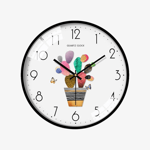 Horloge murale ronde blanche aux motifs Sulli E