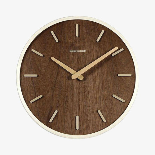 Horloge murale ronde en bambou 30cm Bar