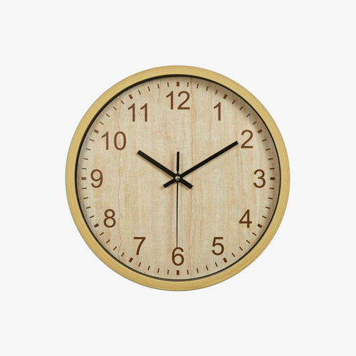Horloge murale ronde en bois style Lalo B 30cm