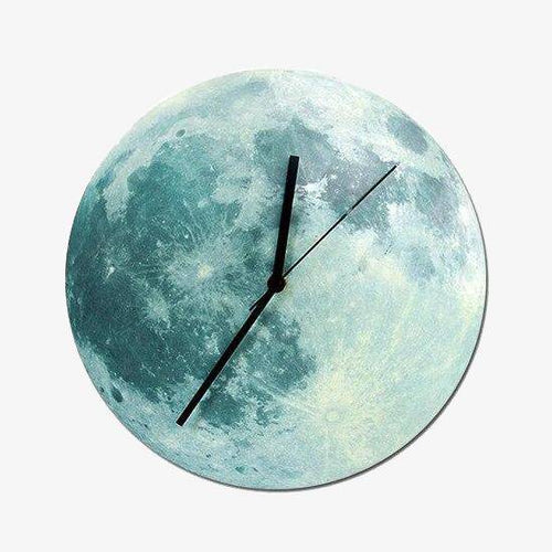 Horloge murale ronde lune colorée 30cm Luminous