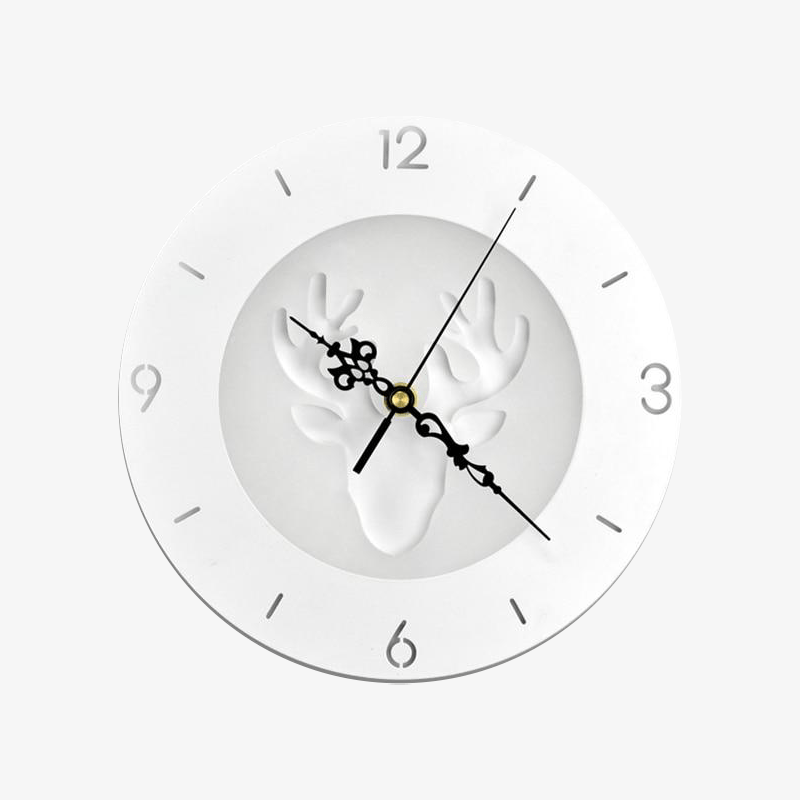 Horloge murale ronde style moderne aux motifs animaux 25cm