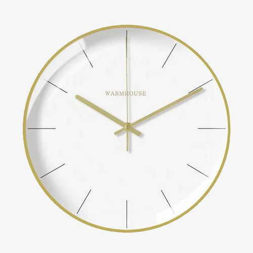 Horloge ronde blanche sobre en métal 30cm Creative