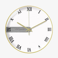 Horloge ronde colorée en métal à chiffres romains 30cm Creative