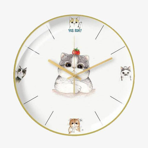 Horloge ronde colorée en métal avec chatons 30cm Creative