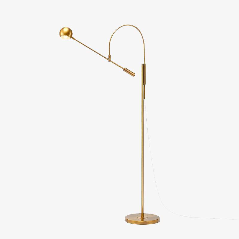 Lampadaire design doré arrondi Designer