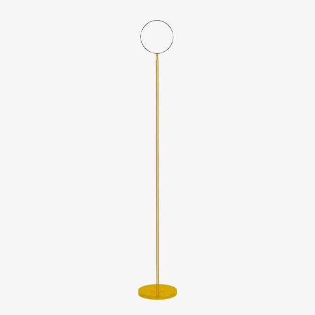 Lampadaire design LED fin doré - vue 2 sur 6