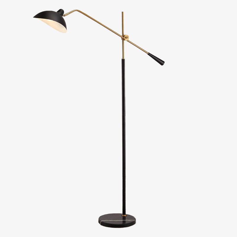 Lampadaire industrielle avec socle en marbre Clizia