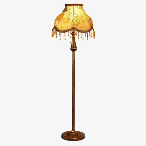 Lampadaire LED abat-jour en tissu sur pied