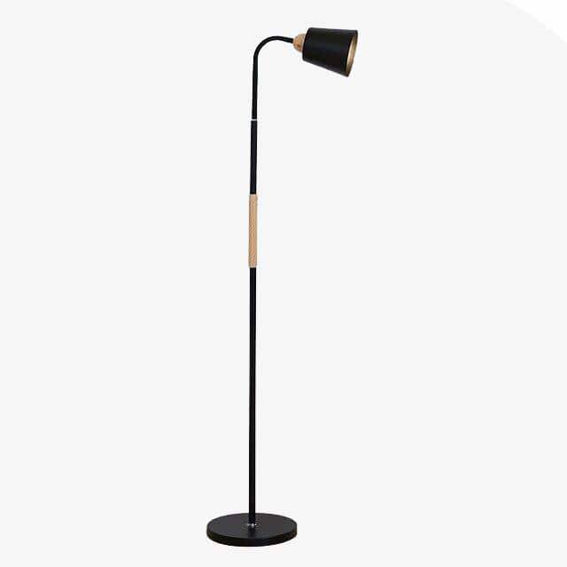 Lampadaire moderne LED en métal et bois Decor - vue 2 sur 6