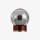 Lampe à poser design avec socle rétro doré et bois