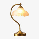 Lampe à poser doré avec abat-jour en verre Copper